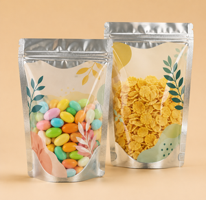 Heat-<b>Sealed</b> Custom Logo Stand up Pouch <b>Bag</b> PE Al Candy Plastic Zipper Lock Low MOQ Pet Food Packaging <b>Bags</b> Wholesale From China - Product Image 1