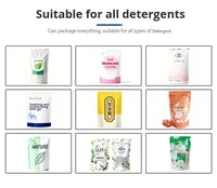 Machine de conditionnement et de scellage entièrement automatique de type rotatif pour sachets préformés Doypack, pour savon, shampoing et liquides visqueux YH