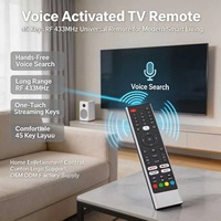 Control Remoto por Voz RF 433 de 45 Teclas, Fabricación OEM ODM, Control Remoto Inalámbrico Universal por Voz para Televisores LCD Inteligentes