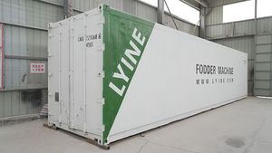 Machine de germination hydroponique automatique en acier inoxydable 500-1500 kg avec pompe pour graines d'orge, de sorgho et de luzerne, pour la culture intérieure de fourrage - Product Image 2