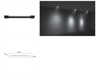 Projecteur LED sur rail 10W 20W 30W, CRI élevé 93, SMD, faisceau large diffusé 120 ° Boîtier en aluminium pour l'éclairage commercial et de détail
