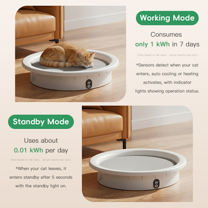 Toptan <span class=keywords><strong>2026</strong></span> Yeni Moda Teknolojik Akıllı Isıtmalı Soğutmalı Kedi Yatağı Otomatik Sıcaklık Kontrolü |   4 Mevsim Taşınabilir Evcil Hayvan Evi - Product Image 4