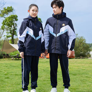 Großhandel Marineblaue Winter-Outdoor-Jacke Schul-Sportbekleidung Uniform Kostüm Oberschüler-Uniformen und Sportbekleidung - Product Image 4