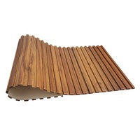 Panneau mural flexible et étanche en MDF ondulé, en PVC, avec placage de chêne blanc brut, personnalisé et moderne, pour usage commercial et résidentiel