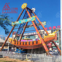 Équipement de parc d'attractions extérieur attrayant : Manège familial Bateau Viking Balançoire, Bateau Pirate en fibre de verre
