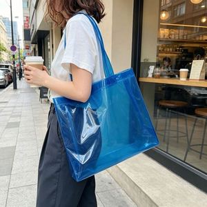 Custom Logo Pvc Waterproof Handbag <b>Plastic</b> <b>Tote</b> for Clothing Packaging Gift Reusable Durable Shopping Bag - Product Image 4
