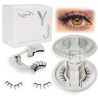 Ensemble de cils magnétiques naturels doux personnalisés, réutilisables, légers, durables, en matériau PBT, faux cils 3D, colle, format voyage/échantillon
