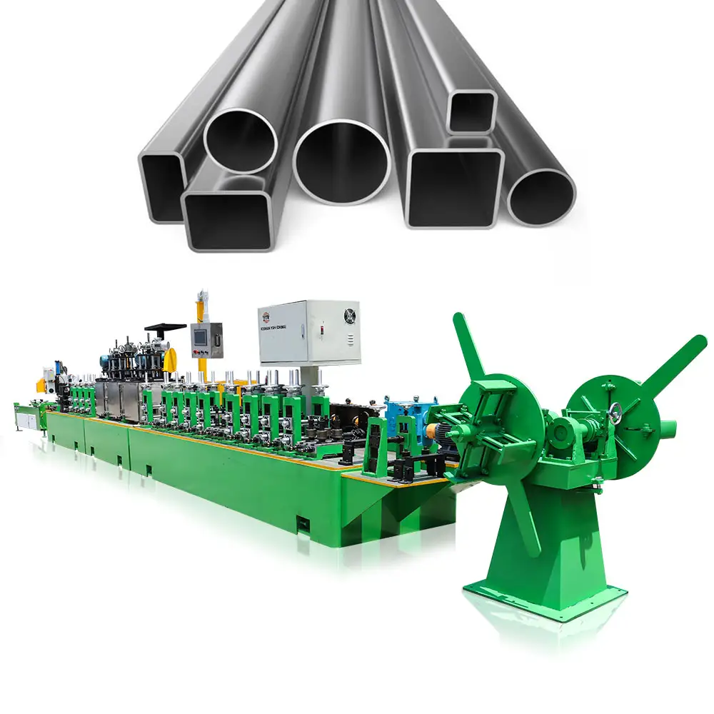 एल्यूमीनियम/लोहा/तांबा पाइप पूर्ण स्वचालित ट्यूब उत्पादन लाइन/वर्ग ट्यूब बनाने की मशीन