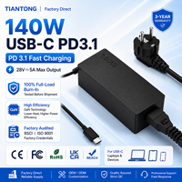 Pengisi Daya Desktop USB C PD3.1 EPR 140W GaN, Adaptor Daya AC DC untuk Laptop Notebook, Pemasok Pengisian Cepat OEM ODM