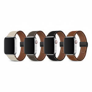 Cinturini per Orologi in Vera <span class=keywords><strong>Pelle</strong></span> di Vitello per Uomo, Connettore in Metallo Resistente, <span class=keywords><strong>Cinturino</strong></span> Sostitutivo in <span class=keywords><strong>Pelle</strong></span> per <span class=keywords><strong>Apple</strong></span> <span class=keywords><strong>Watch</strong></span> Ultra - Product Image 5