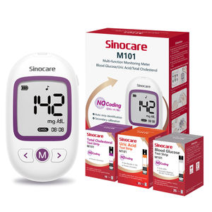 Sinocare 3 in 1 Automatic Blood Glucose Meter Diabetes <strong>Test</strong> Blood Sugar Monitor Total <strong>Cholesterol</strong> Uric Acid Glucose - Product Image 1