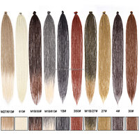 36 "Dreadlocks Extension Ombre Color Soft sintetico Crochet Hair Super Long Dread Extensions stile Reggae per le donne
