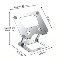 Support pliable pour tablette PC, support réglable pour ordinateur portable, support PC portable antidérapant et rafraîchissant pour le bureau et la maison, pour PC de 10 à 17 pouces
