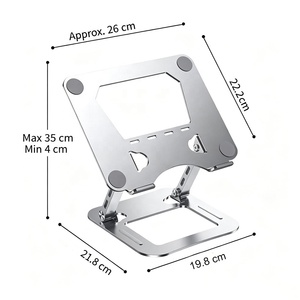 Support pliable pour tablette <span class=keywords><strong>PC</strong></span>, support réglable pour ordinateur portable, support <span class=keywords><strong>PC</strong></span> portable antidérapant et rafraîchissant pour le <span class=keywords><strong>bureau</strong></span> et la maison, pour <span class=keywords><strong>PC</strong></span> de 10 à 17 pouces - Product Image 6