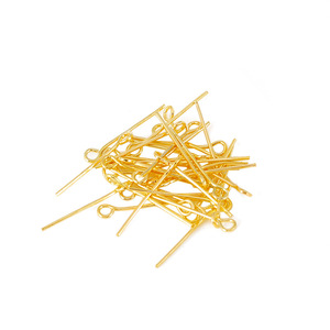 18K Gold Plated T-Shaped Pin Metal Jewelry Findings Small Size <b>Beading</b> Material DIY Accessories - Product Image 3
