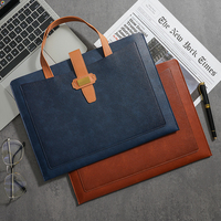 Maletín de Negocios de Cuero PU con Logotipo Personalizado, Bolsa de Mano para Archivos A4, Impermeable, para Oficina, Regalo Promocional Corporativo