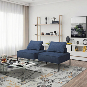 Italian Style High Density Sponge Customizable Combination Furniture Bean <strong>Curd</strong> Block Square Sectional <strong>Set</strong> Lazy Sofa Living Room - Product Image 2