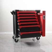 Chariot d'atelier roulant à 7 tiroirs à prix abordable, verrouillable, en fer, pour rangement de garages, armoire à outils OEM personnalisable