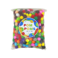 Elsas vente en gros 500 pièces pompons colorés enfants bricolage artisanat et arts cadeau décoration de fête pompons boules