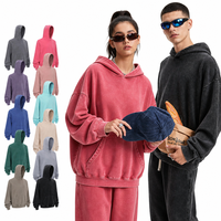 Hoodie Polos Bahan Katun Poliester, Model Oversize Unisex Pria, Sweatshirt Berkerudung Tebal, Custom Musim Dingin