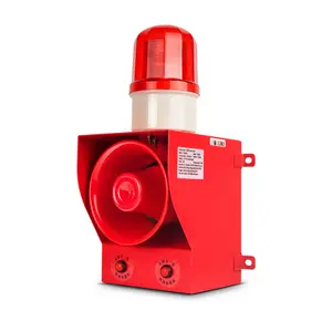 Sirene de alarme industrial YASONG SLA-05B 130dB, 45W IP65 comutável de alta potência para alertas de emergência de incêndio e furacão