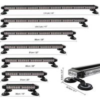 Ámbar 54 LED 27 "LED Advertencia Intermitente Coche Camión Construcción LED Techo superior Barra de luz estroboscópica de seguridad