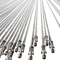 Tige de pompage API 11B en acier allié de grade D haute résistance, solide, pour pompes à entraînement, équipement de puits profond pour le secteur pétrolier