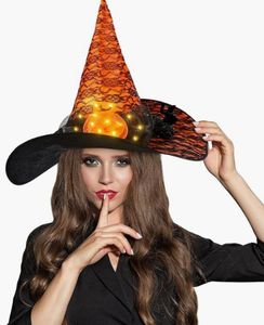 Accesorios de decoración para fiesta de Halloween, juego de rol, luces LED, sombrero de bruja de tela Oxford, suministros de ambiente de vacaciones, accesorios de maquillaje - Product Image 4