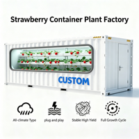 Usine de culture hydroponique verticale automatisée clé en main, serre mobile, culture personnalisée de légumes et de fraises