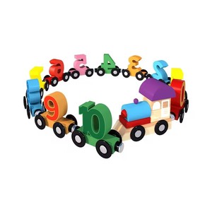 Blocs <span class=keywords><strong>de</strong></span> <span class=keywords><strong>construction</strong></span> magnétiques numériques en forme <span class=keywords><strong>de</strong></span> petit train, jouets éducatifs en bois à assembler soi-même pour enfants <span class=keywords><strong>de</strong></span> 5 ans et plus, boîte colorée - Product Image 5