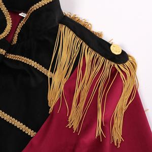 Traje de Magistrato de Circo con Borlas Rojas para Hombre, Chaqueta de Manga Larga para Actuaciones de Halloween, Traje de Caballero - Product Image 4