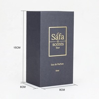 Boîte de parfum vide avec logo personnalisé, flacon compte-gouttes de 10 ml, flacon de parfum en verre, emballage en papier noir de luxe