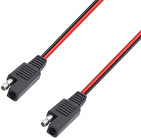 SAE daya kabel otomotif 14AWG/16AWG/18AWG 15CM/25CM 2 Pin dengan kabel konektor SAE kabel ekstensi pemutus cepat