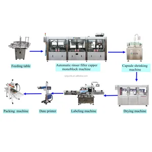 Botol pengisi botol kaca berkilau mesin pembuatan soda tanaman minuman lunak karbon