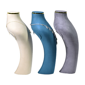 JINSKY de microfibra de exhibición de <span class=keywords><strong>la</strong></span> joyería en espera de pantalla collar busto para Gran Collar - Product Image 3