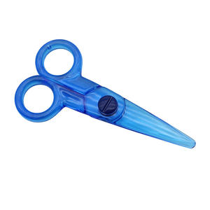 กรรไกรพลาสติกเพื่อความปลอดภัยสำหรับเด็ก กรรไกรนิรภัยสำหรับเด็ก 2 ชิ้น กรรไกรตัดกระดาษแบบพกพาสำหรับเด็กเล็ก สำนักงานขนาดเล็ก - Product Image 2