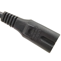 Câble d'alimentation IEC C14 mâle vers IEC C7, 2x0,75 mm² H03VVH2-F, 250 V 2,5 A, adaptateur secteur pour moniteur UPS