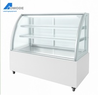 Vitrine réfrigérée commerciale à verre incurvé pour gâteaux, refroidissement par air, pour boulangerie, pâtisserie, café