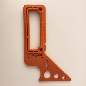 Regla de ángulo de plástico 8 en 1 para carpintería, herramienta de medición de 45 y 90 grados, color naranja - Product Image 2