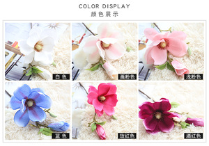 2024 piccole quantità di fiori di seta matrimonio artificiale si sentono come veri steli di fiori di <span class=keywords><strong>magnolia</strong></span> per la decorazione - Product Image 3