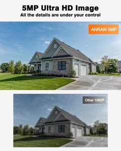 Caméra solaire sans fil WiFi 360 <span class=keywords><strong>ANRAN</strong></span> <span class=keywords><strong>5MP</strong></span> °   Caméra PTZ extérieure IP65 étanche avec détection de mouvement, vision nocturne couleur et stockage dans le cloud - Product Image 2