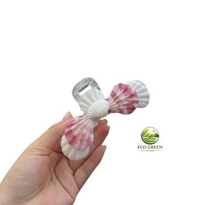 Pince à cheveux artisanale en coquillages naturels du Vietnam, écologique, faite à la main, souvenir moderne, taille personnalisable - Product Image 3
