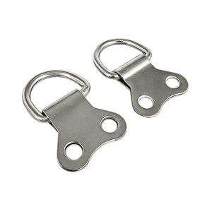 Crochet double trou argenté 23x37mm en métal pour accrocher cadres, miroirs et tableaux - Product Image 4
