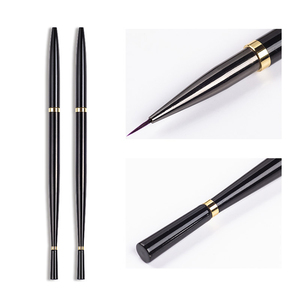 Len Nylon + Thanh Kim Loại + Ống Nhôm Dây Sơn Đầu Tròn Bút Quang Trị Liệu Bộ Dụng Cụ Cọ Móng Tay - Product Image 4