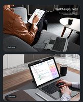 Nillkin manyetik ayrılabilir klavye tablet kılıfı 7 renk arkadan aydınlatmalı trackpad deri klavye Samsung kılıfı Tab S9