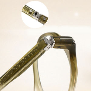 Gafas <span class=keywords><strong>de</strong></span> Lectura Clásicas y Modernas Personalizables al por Mayor, Protección UV400, Ligeras, Montura Completa <span class=keywords><strong>de</strong></span> Acetato Gris Sólido - Product Image 3