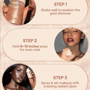 MLM Custom Luminous Setting <b>Spray</b> Glow Makeup Fixing Mist Long Lasting <b>Waterproof</b> Makeup Setting <b>Spray</b> Private Label Cosmetic - Product Image 4