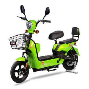 Yüksek kaliteli 2-Seat uzun menzilli elektrikli Moped Scooter lityum pil ile tek hız 350W elektrikli motosiklet