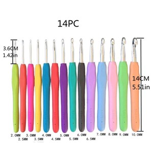 Hand <strong>Knitting</strong> Kit Colorful TPR Soft-handled Aluminum <strong>Knitting</strong> Needles Stitch Marker Crochet Hook <strong>Set</strong> <strong>for</strong> <strong>Beginners</strong> With Bag - Product Image 4