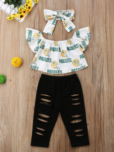 Pantalones Vaqueros Casuales de Estilo Desgastado para Bebés, Niñas y Mujeres, Trajes Negros para Niños, Venta al Por Mayor a Precio Económico - Product Image 4